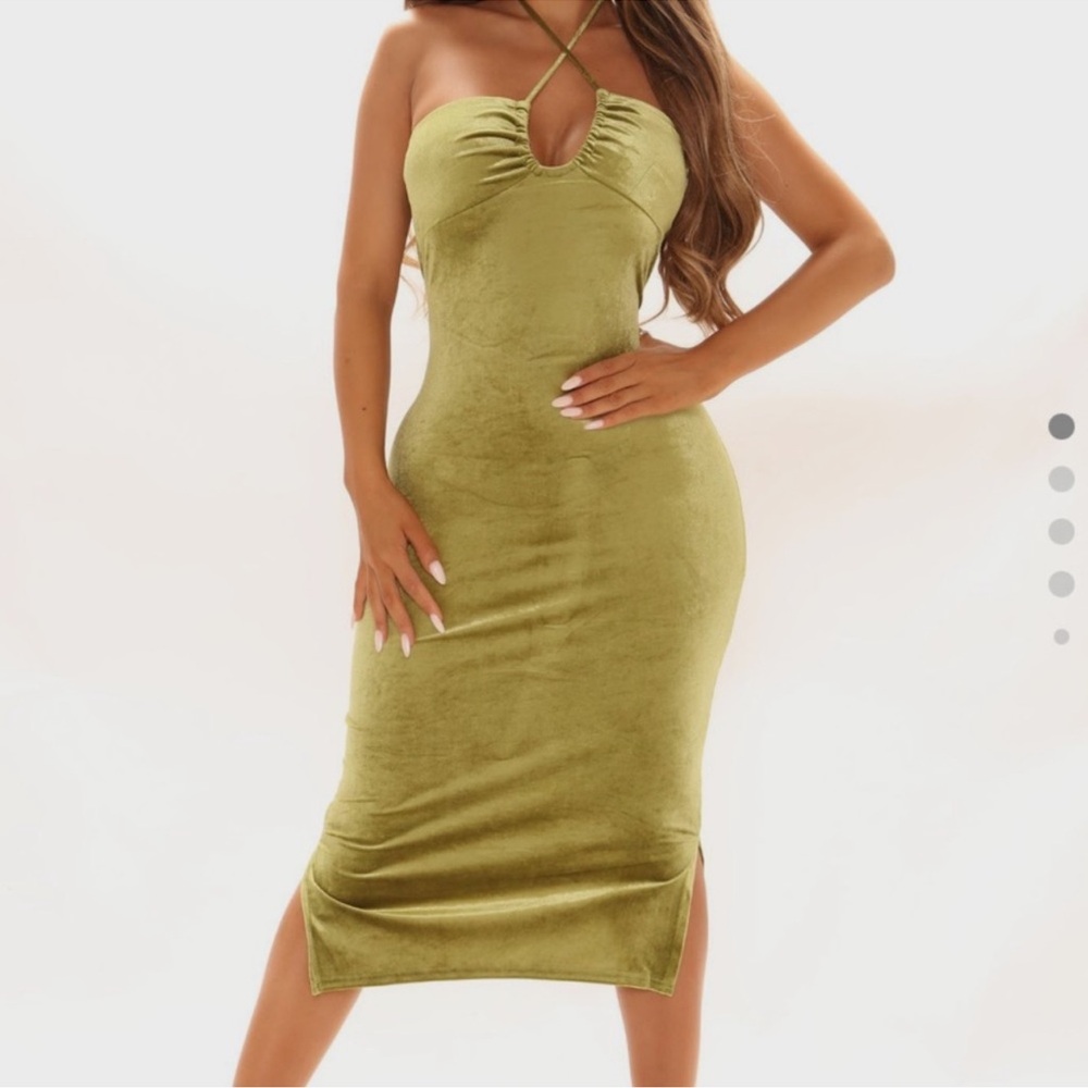 Monte Carlo velvet midi dress